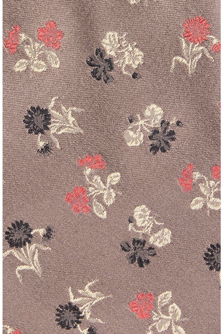 Floral Jacquard Silk Tie, Alternate, color, ANTHRACITE