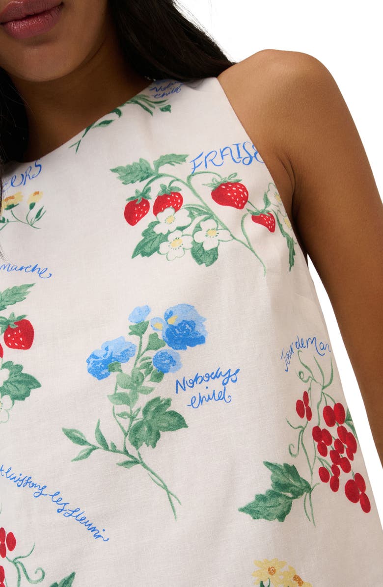 Nobody's Child Palermo Floral Shift Minidress, Alternate, color, White