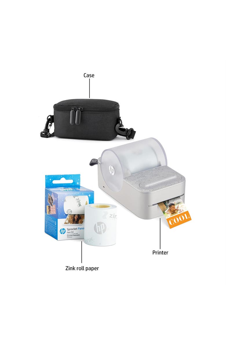 HP Sprocket Panorama Photo Starter Bundle, Alternate, color, Grey