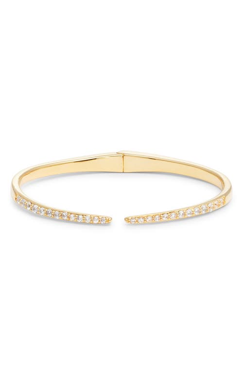 Nordstrom Cubic Zirconia Station Bangle Bracelet In Clear- Gold