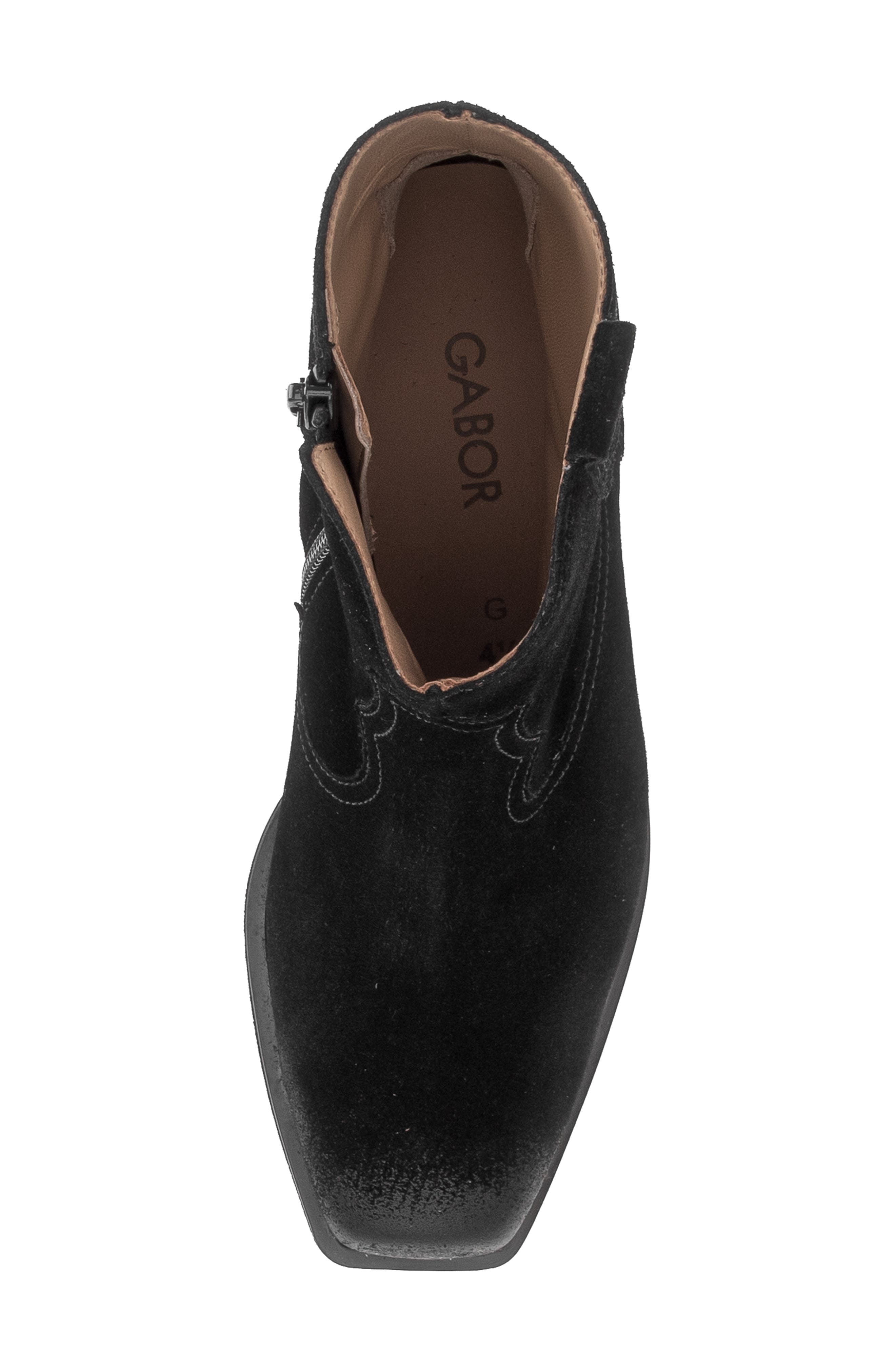 Skye Leather Bootie, Alternate, color, BLACK