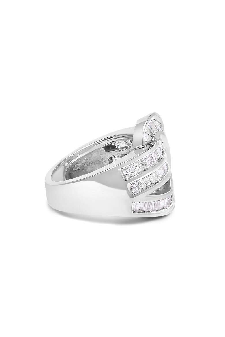 14K White Gold 2.0 Cttw Diamond Channel Set Bypass Ring, Alternate, color, White Gold