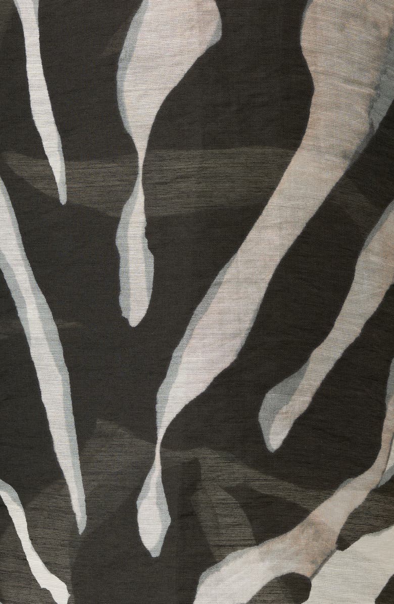 MANGO Print Shirt, Alternate, color, Black