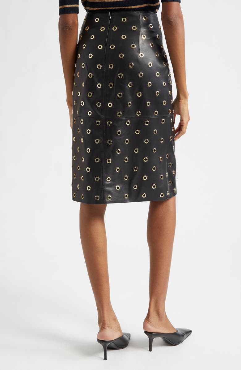 Anderson Rivet Detail Leather Skirt