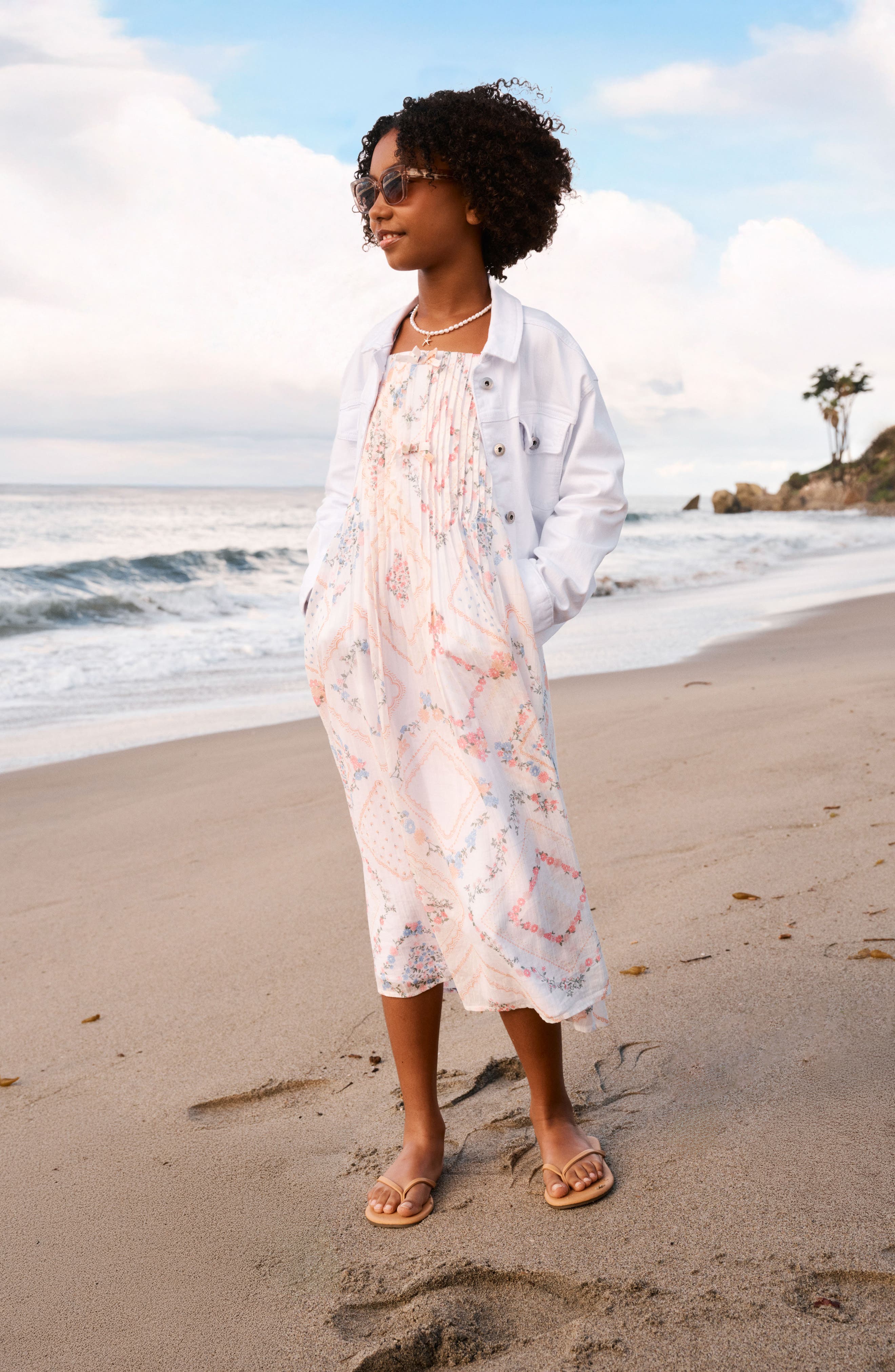 pintuck flowy maxi dress abercrombie kids Kids' LATEST