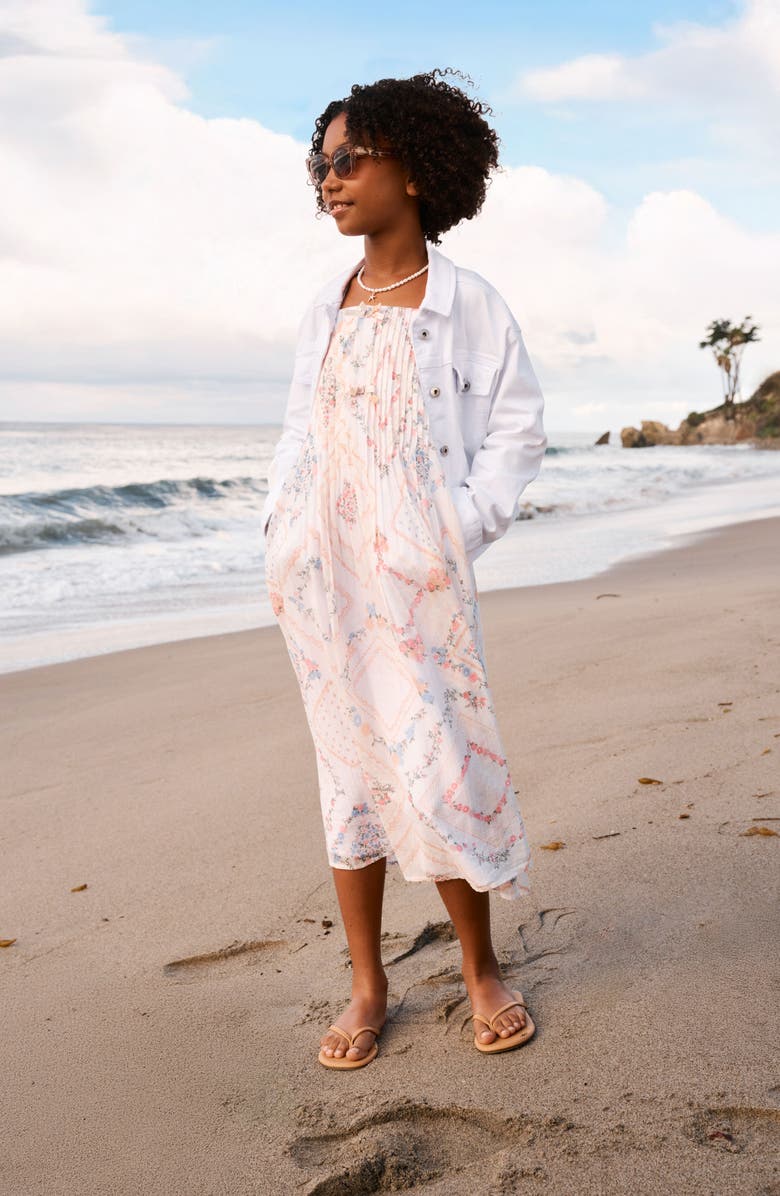 abercrombie kids Kids' Pintuck Maxi Dress, Alternate, color, Bright White