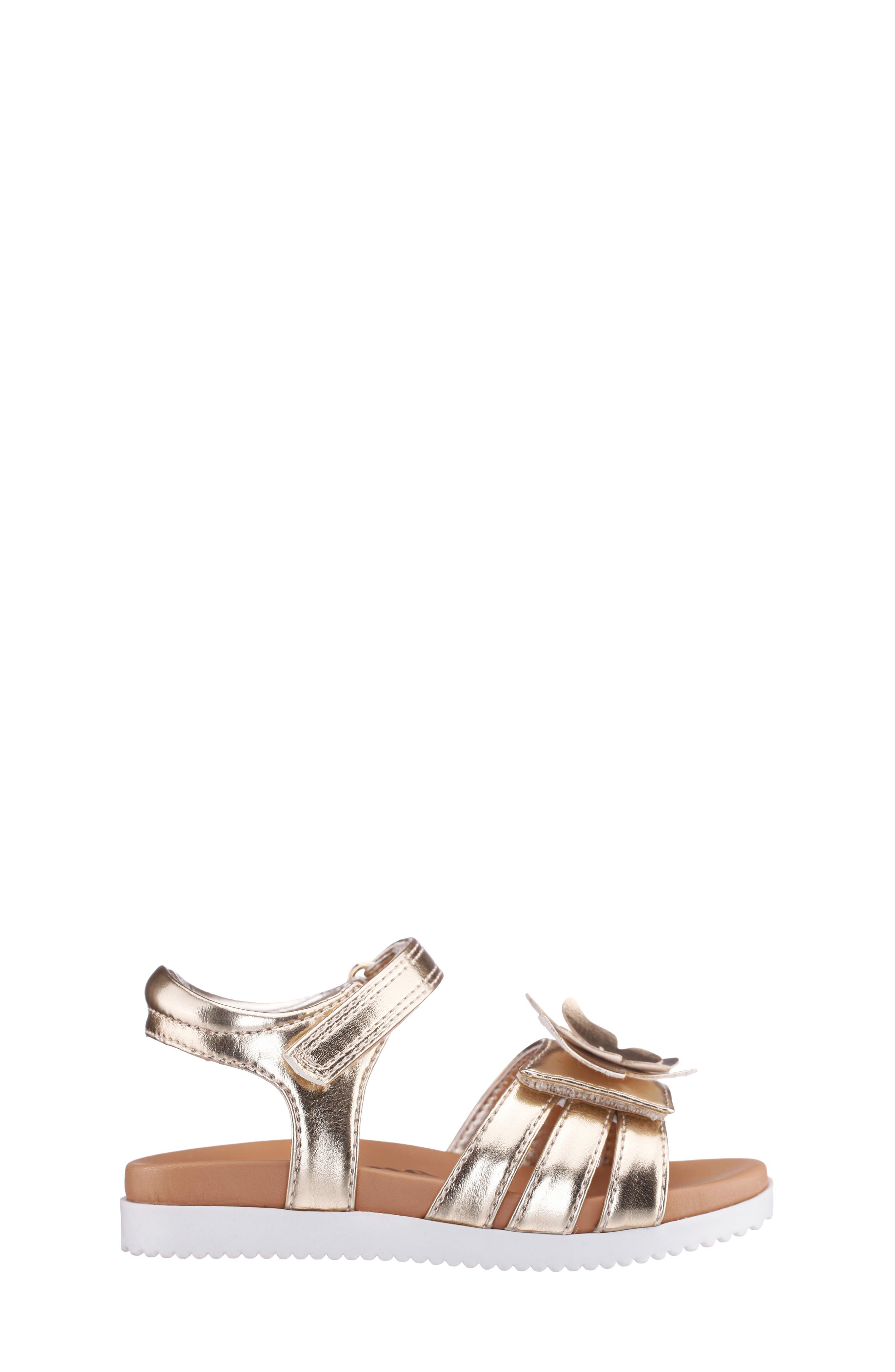 Nina Kids' Branty Slingback Sandal, Alternate, color, Light Gold Metallic