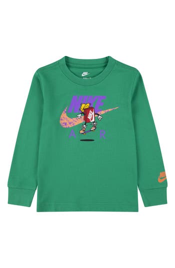 Nike Kids' Boxy Air Long Sleeve Graphic T-shirt In Green