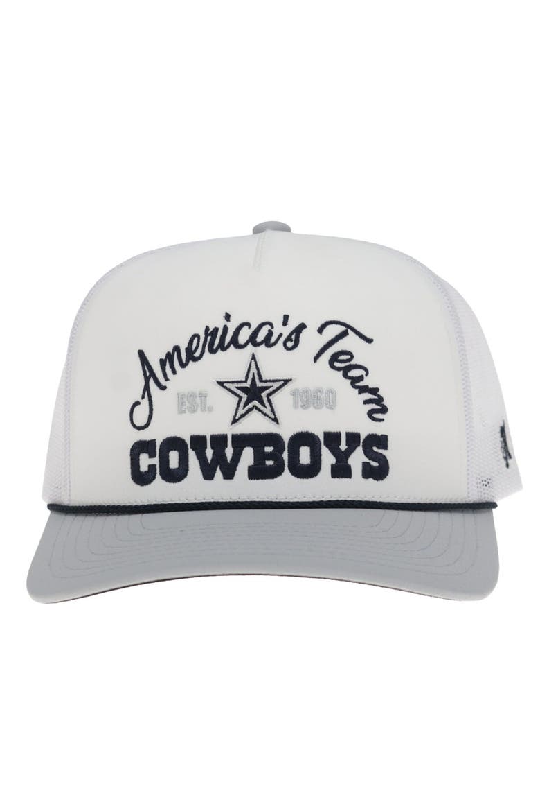 Men's HOOey  White/Gray Dallas Cowboys America's Team Trucker Adjustable Hat, Alternate, color, White