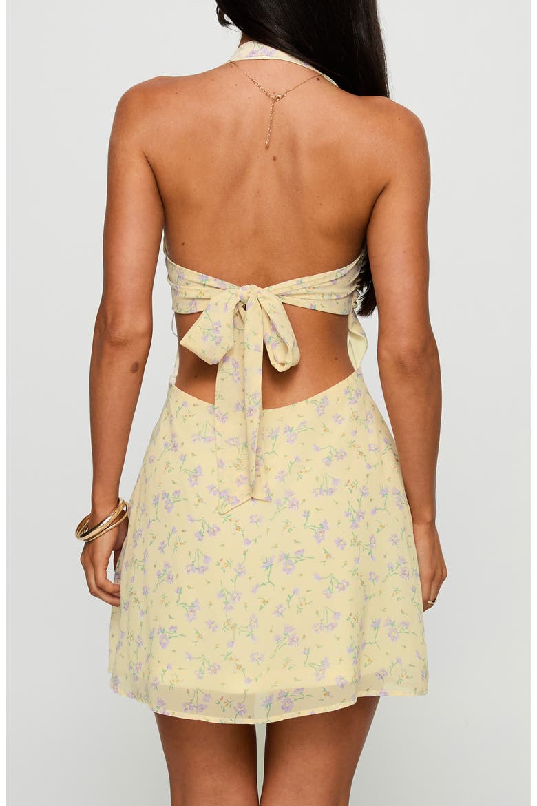 Rosamie Floral Halter Minidress, Alternate, color, CREAM / FLORAL