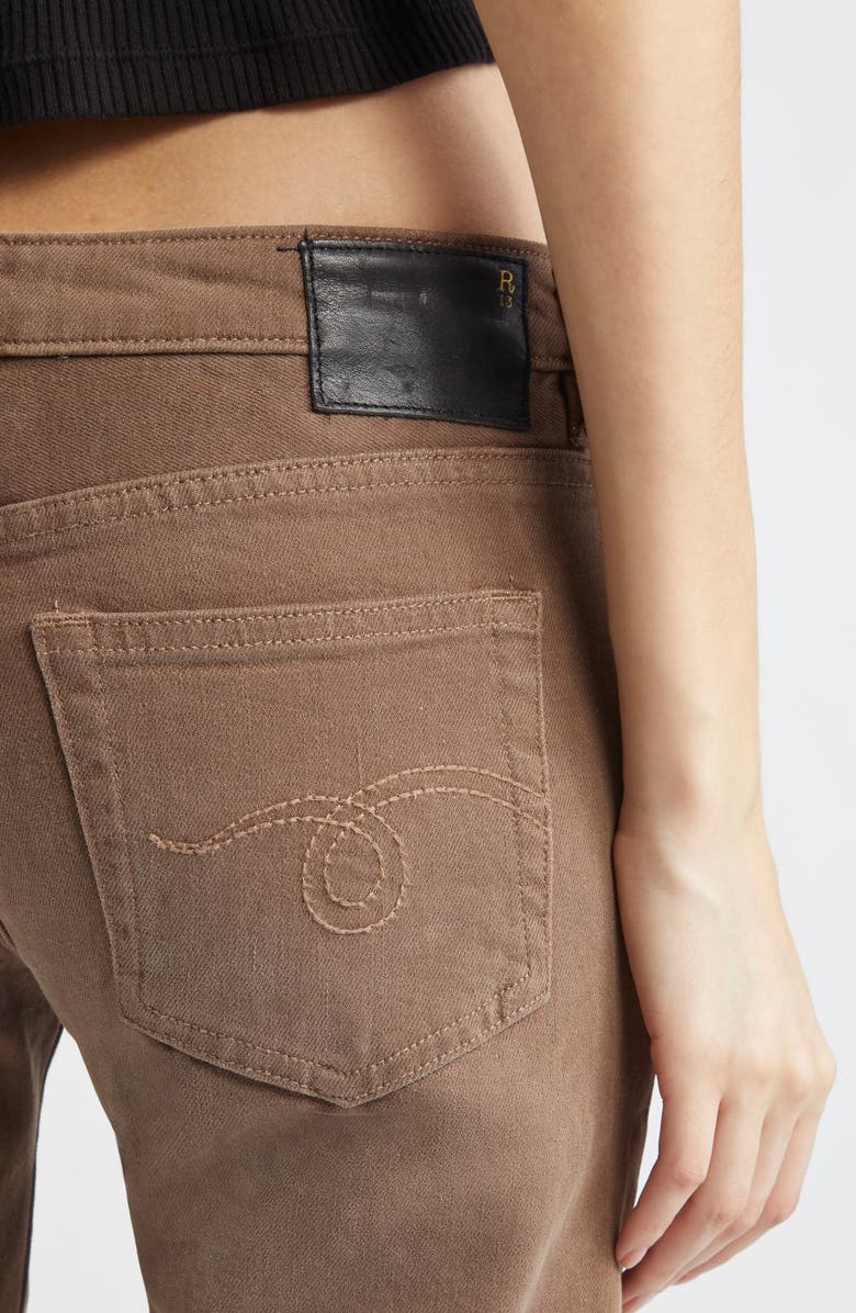 R13 Boy Straight Leg Crop Jeans, Alternate, color, Clean Umber Stretch