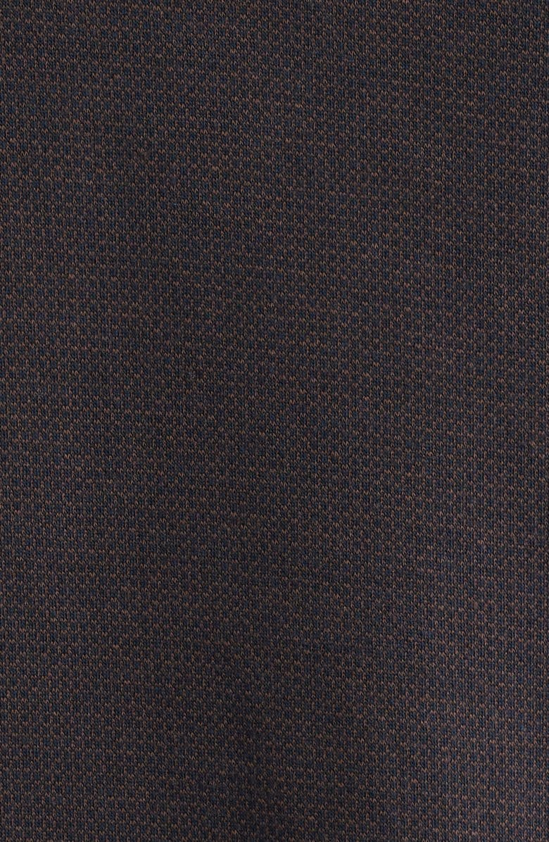 Johnston & Murphy Jacquard Knit Quarter Snap Pullover, Alternate, color, Brown