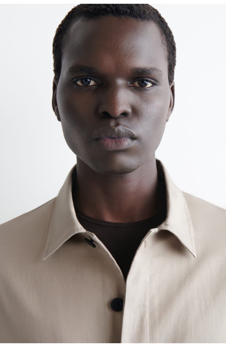 COS Relaxed Cotton-Linen Overshirt, Alternate, color, Beige