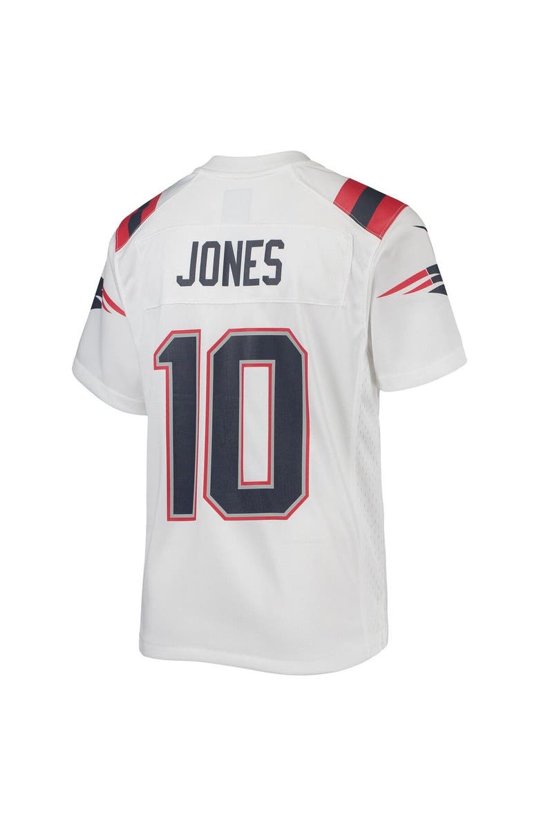 Nike Youth Nike Mac Jones White New England Patriots Game Jersey, Alternate, color,