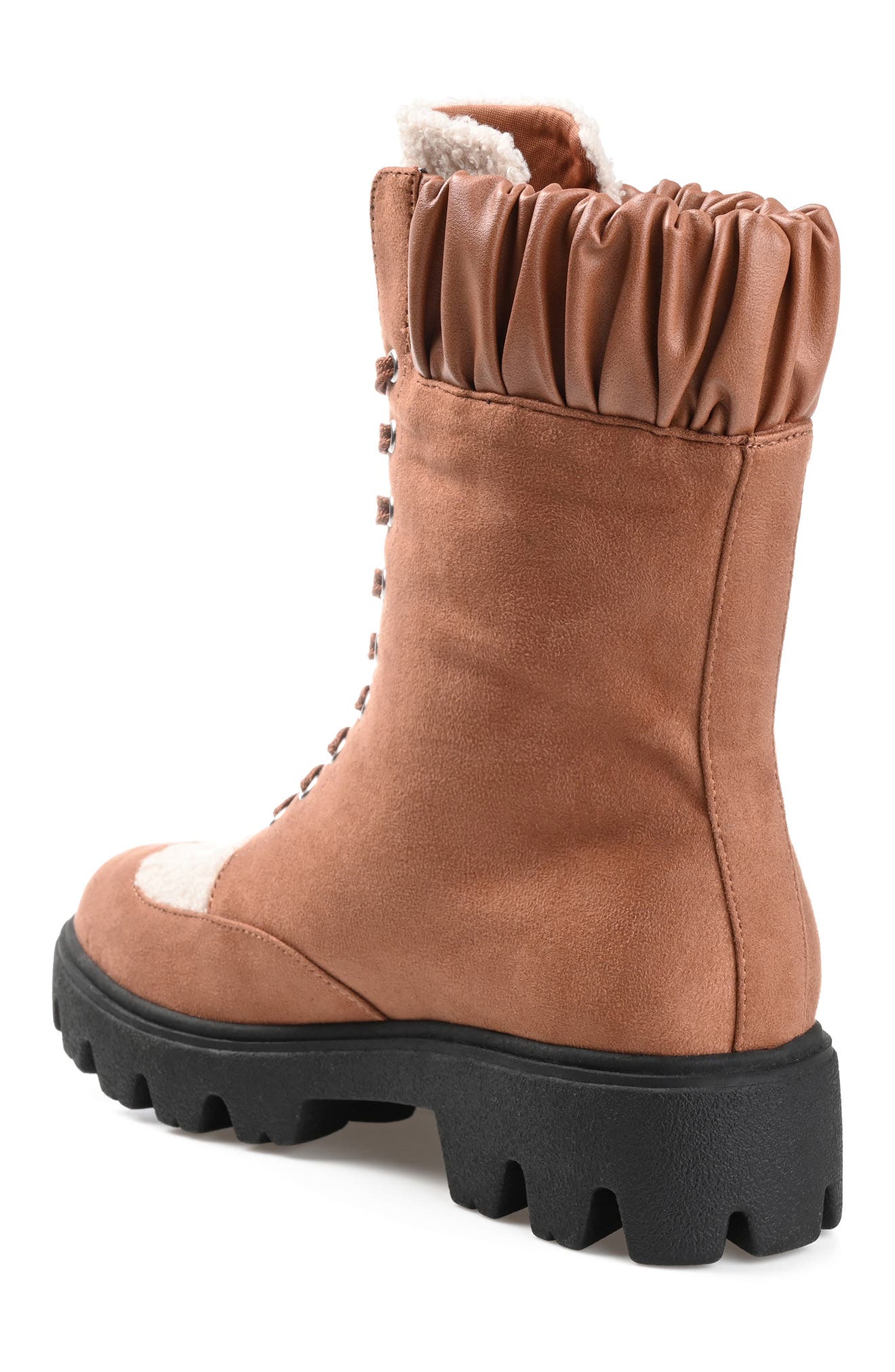Elibor Faux Shearling Bootie, Alternate, color, BROWN