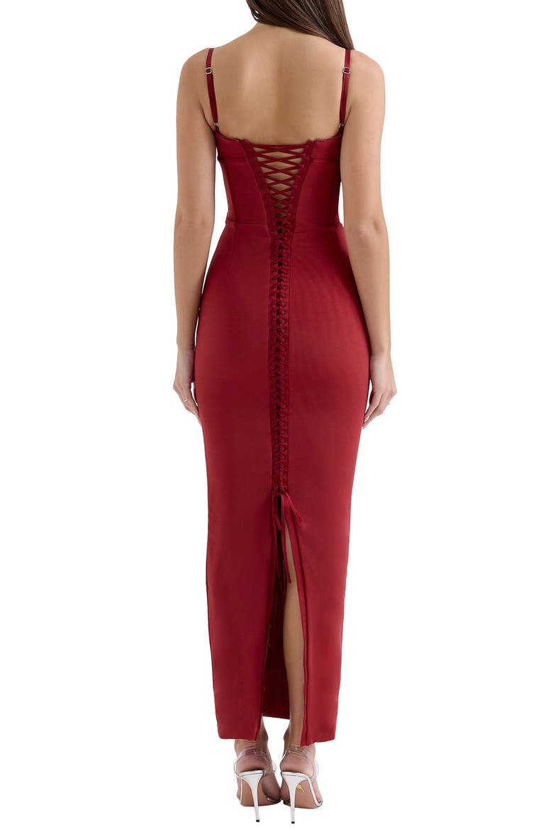 Romy Corset Body-Con Maxi Dress, Alternate, color, RED DAHLIA
