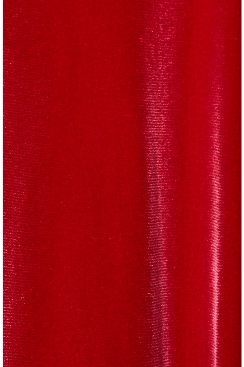 V-Neck Velour Top, Alternate, color, TITIAN RED