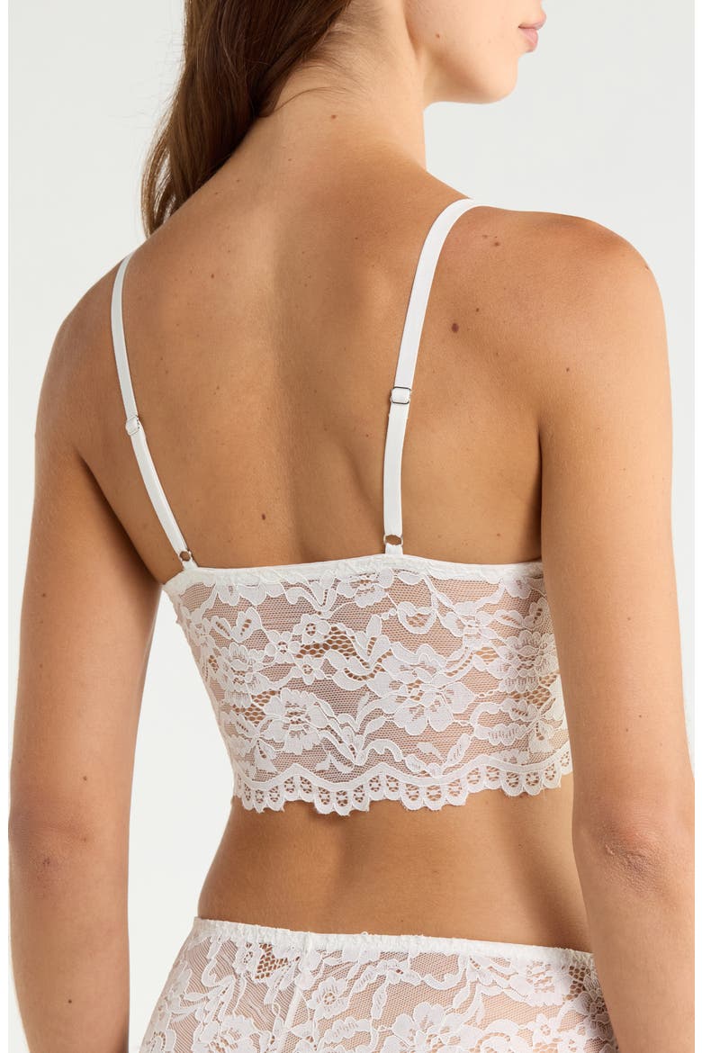 Lace Longline Bralette, Alternate, color, WHITE
