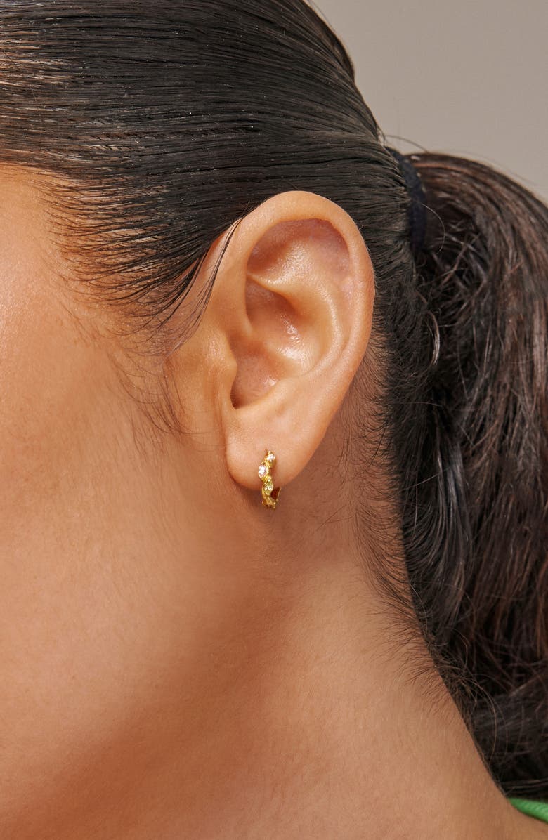 ENAMEL Copenhagen Laia Hoops, Alternate, color, Clear/Pink/Apple Green Cz