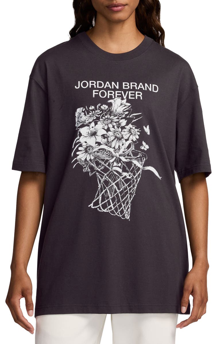 Jordan Oversize Floral Graphic T-Shirt, Main, color, 