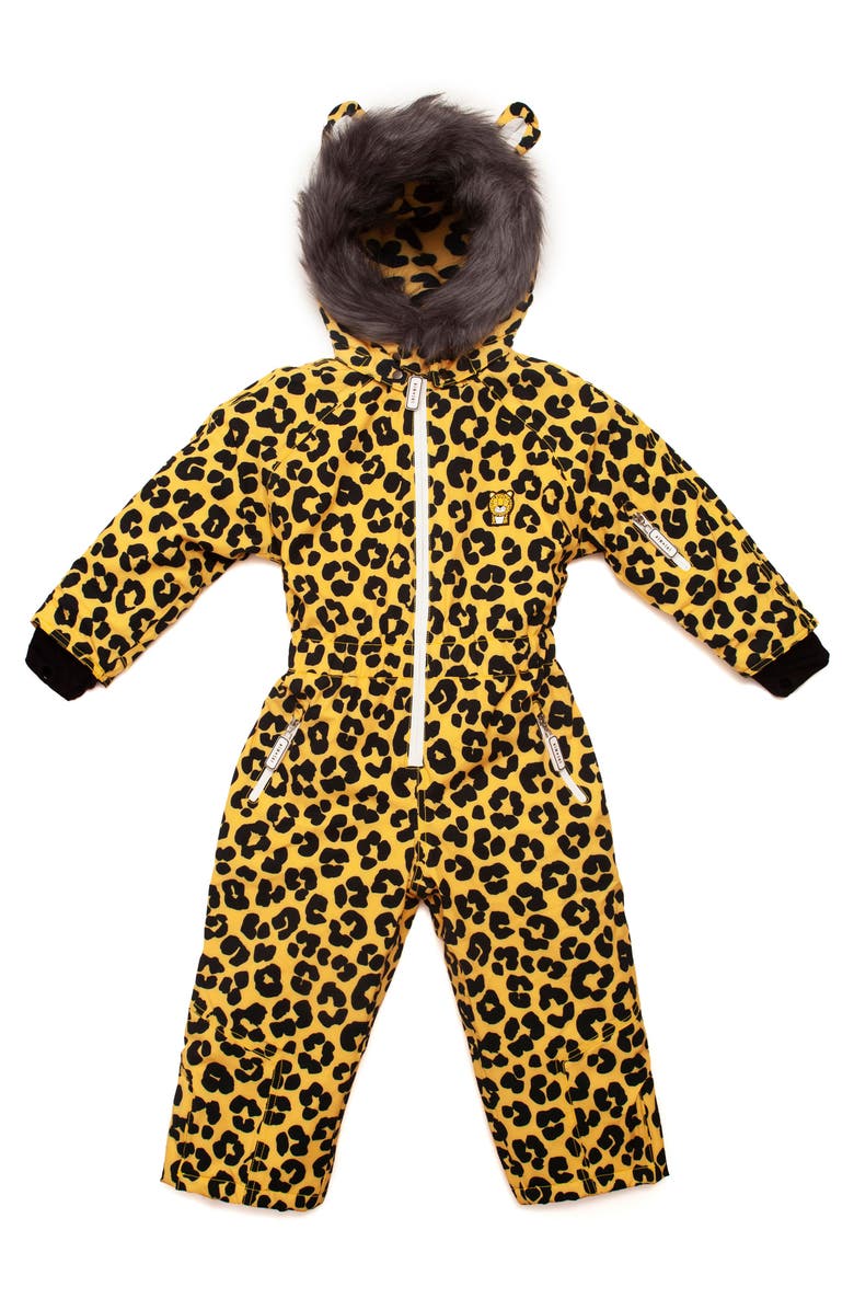 Roarsome Dash the Leopard Ski Suit, Main, color, Yellow/Black
