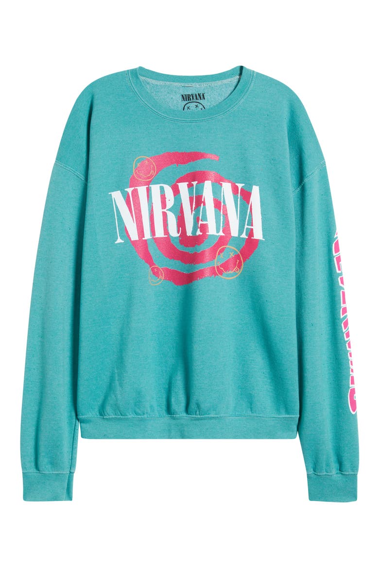 Nirvana Snake Swirl Sweatshirt, Alternate, color, MINT