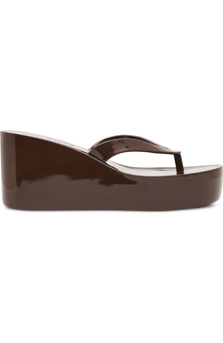 Steve Madden Jella Platform Wedge Flip Flop, Alternate, color, Dark Brown