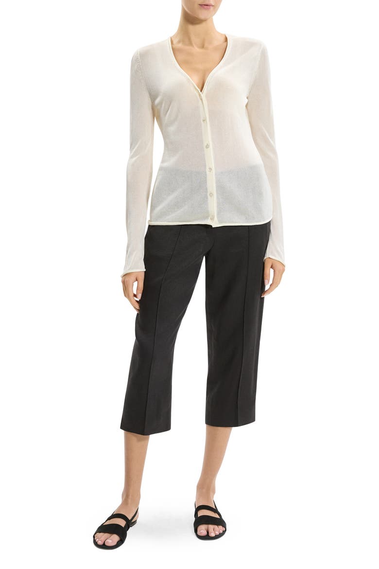 Lust Sheer Jersey Cardigan, Alternate, color, IVORY