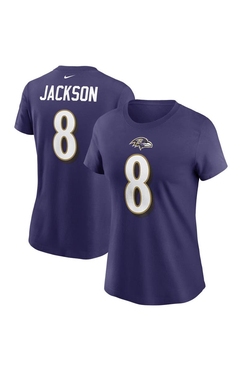 Nike Women's Nike Lamar Jackson Purple Baltimore Ravens Name & Number T-Shirt, Main, color, 