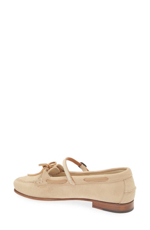Hereu Lorea Moc Toe Mary Jane Loafer In Neutral