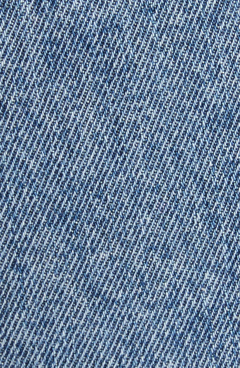 Valentino Tasche Patched & Distressed Flare Leg Jeans, Alternate, color, Denim