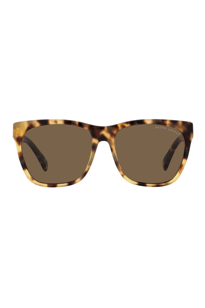 57mm Square Sunglasses, Main, color, HAVANA