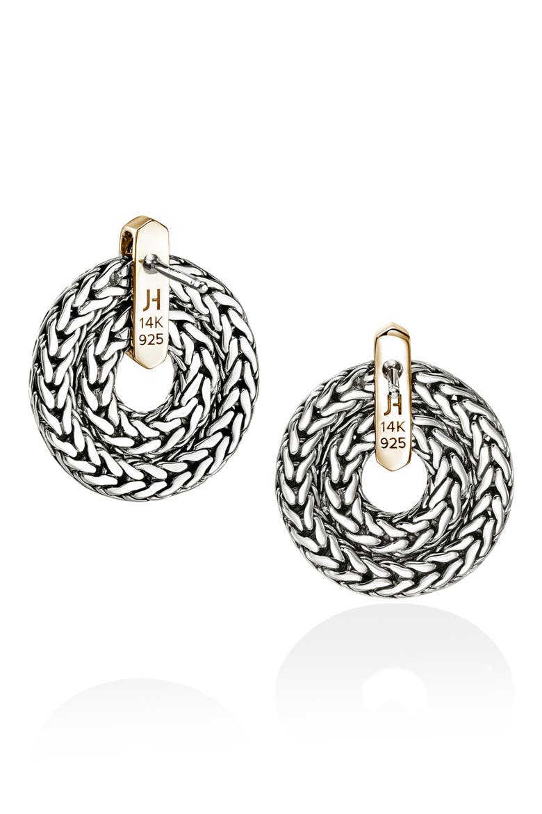 Icon Mixed Metal Drop Earrings, Alternate, color, SILVER AND GOLD