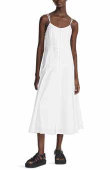 Misty Button Front Cotton Sundress