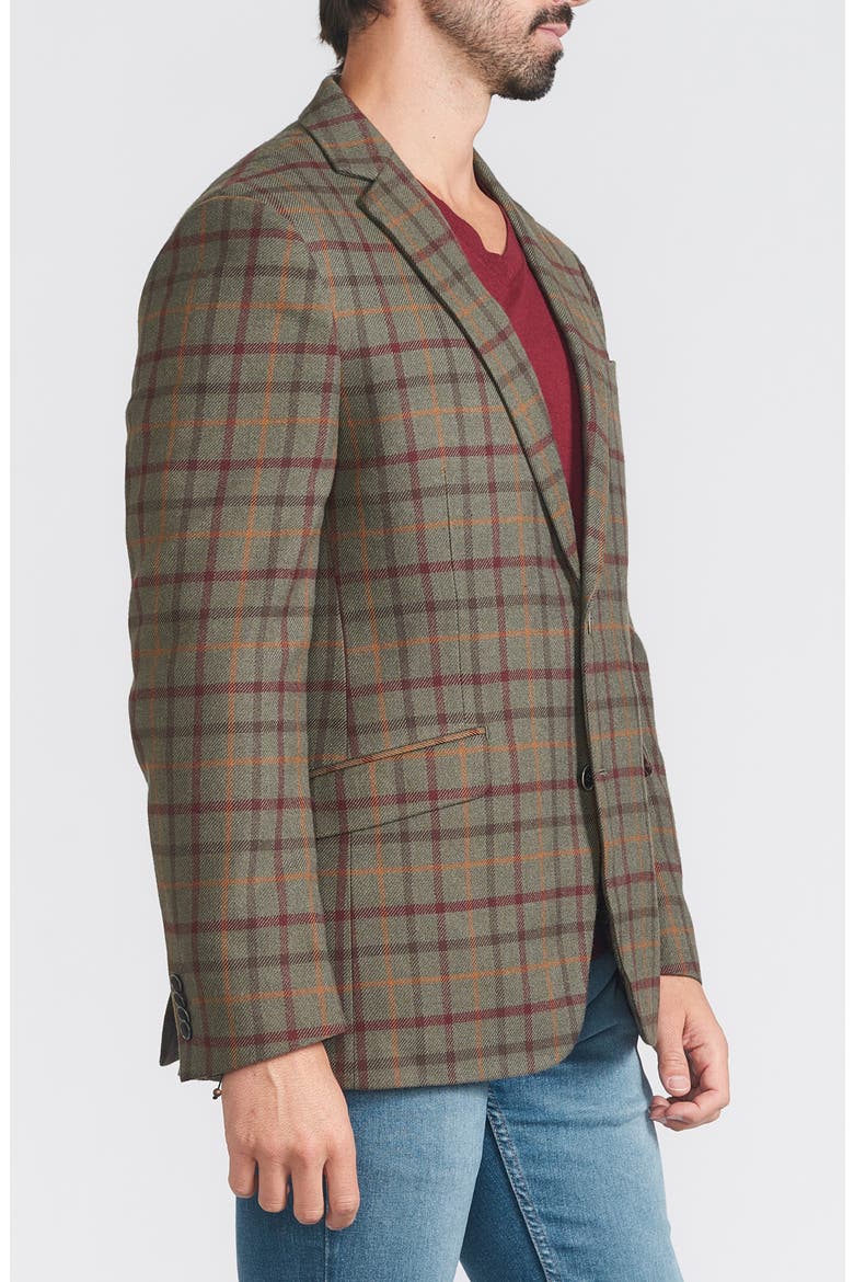 Windowpane Sport Coat, Alternate, color, OLIVE