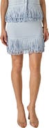 English Factory Fringe Trim Knit Miniskirt