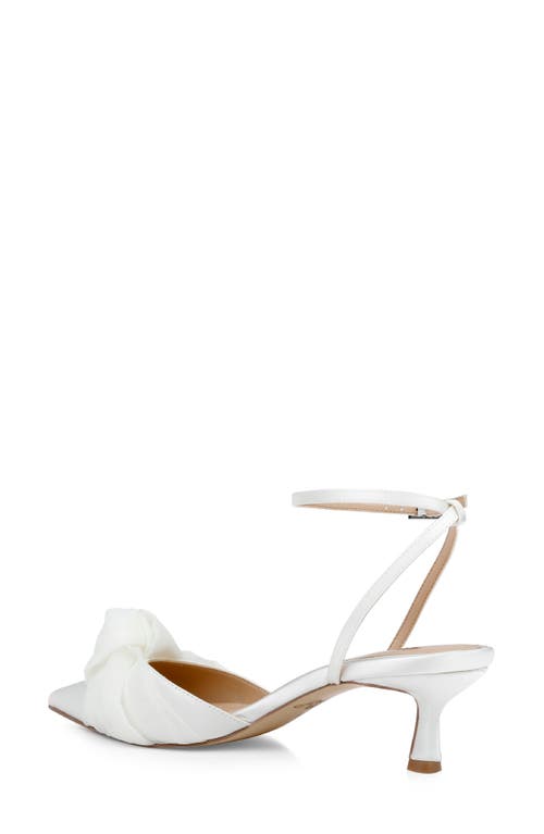 Jewel Badgley Mischka Favor Ankle Strap Pointed Toe Kitten Heel Pump