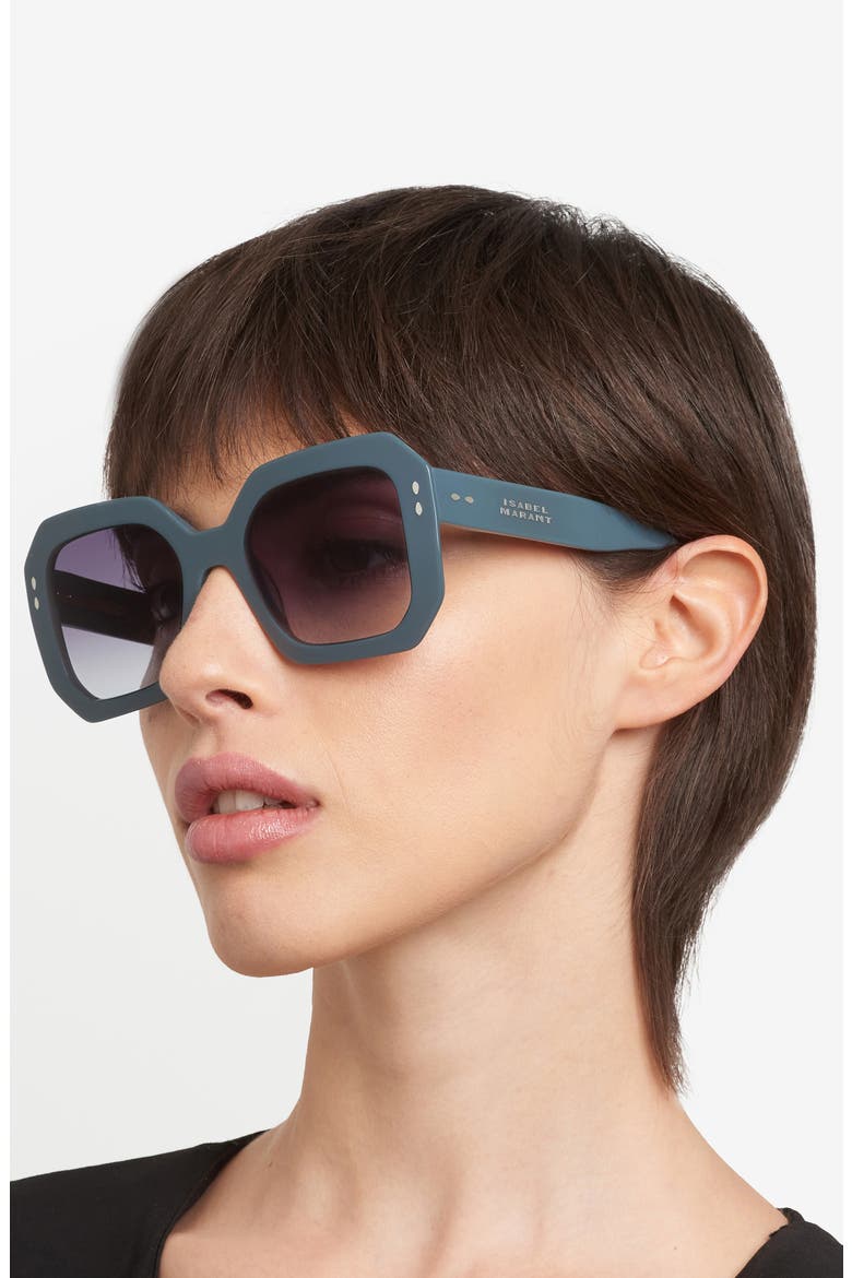 53mm Gradient Rectangular Sunglasses, Alternate, color, 0KB7-GB