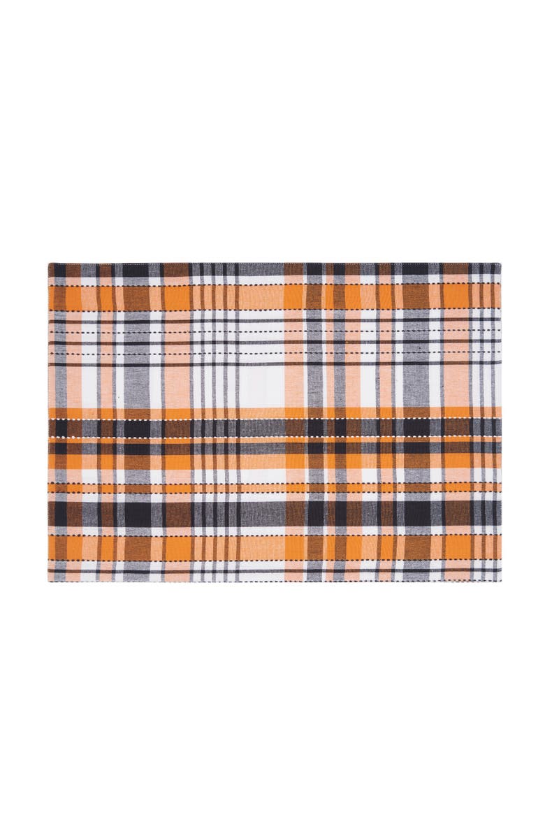 C&F Home Zelda Plaid Placemats Set of 6, 13" x 19", Alternate, color, Red