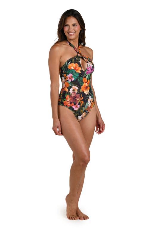 La Blanca Tropical Hideaway Keyhole One-piece Swimsuit In Multi