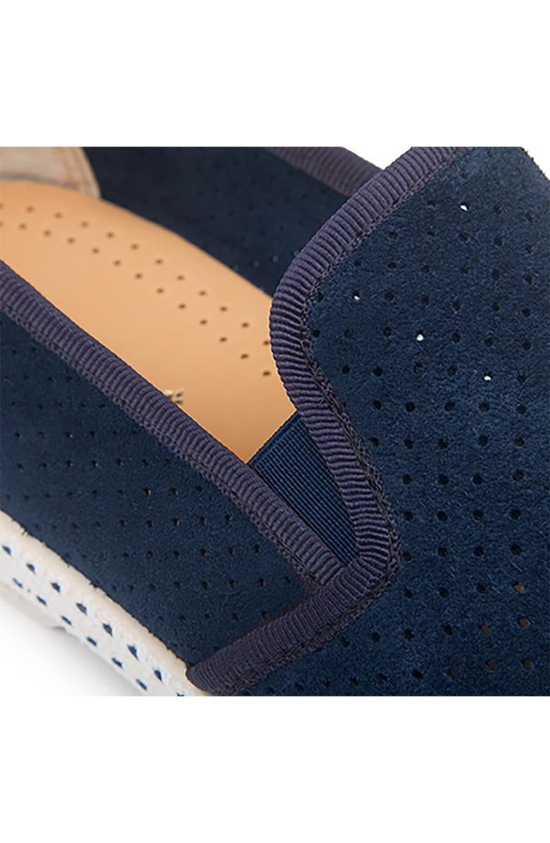 Rivieras Classic Suede Slip-On Loafer, Alternate, color, Navy