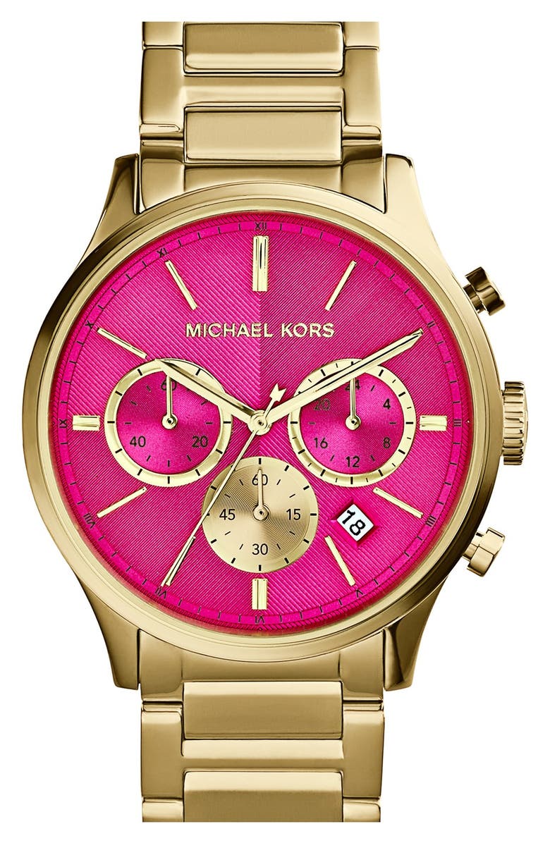 MICHAEL Michael Kors Michael Kors 'Bailey' Chronograph Bracelet Watch, 44mm, Main, color, 