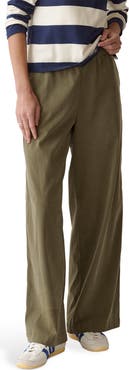 Marine Layer Allison Pull-On Wide Leg Side Stripe Pants