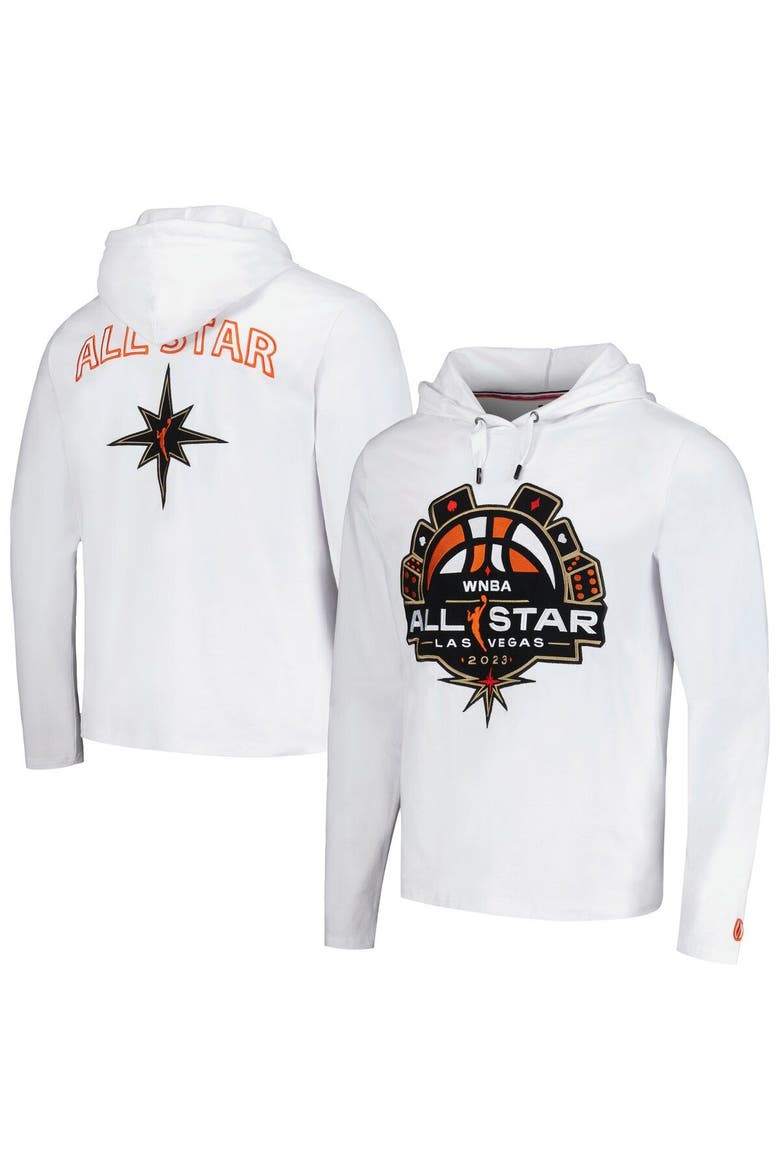 Unisex FISLL  White 2023 WNBA All-Star Game Applique Long Sleeve Hoodie T-Shirt, Main, color, White