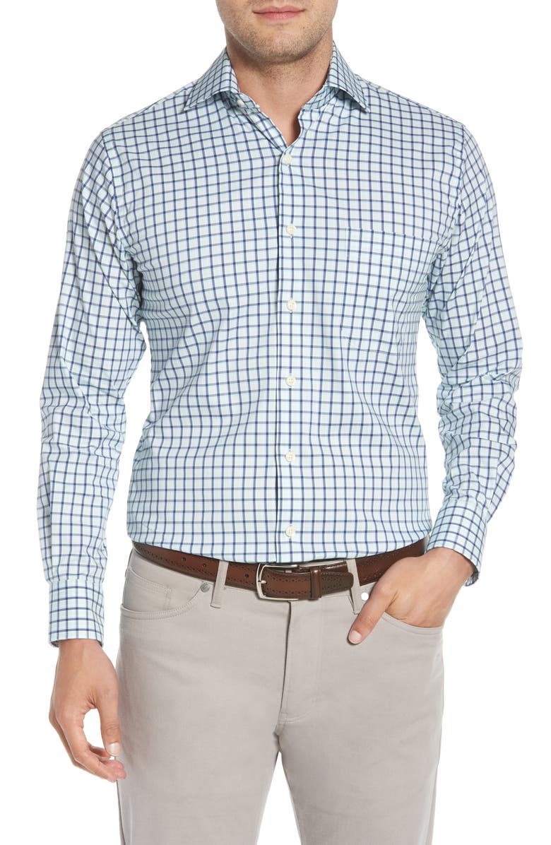 Peter Millar Crown Comfort Check Sport Shirt, Main, color, 