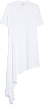LOULOU DE SAISON Igari Asymmetric Pleated Cotton Knit Dress