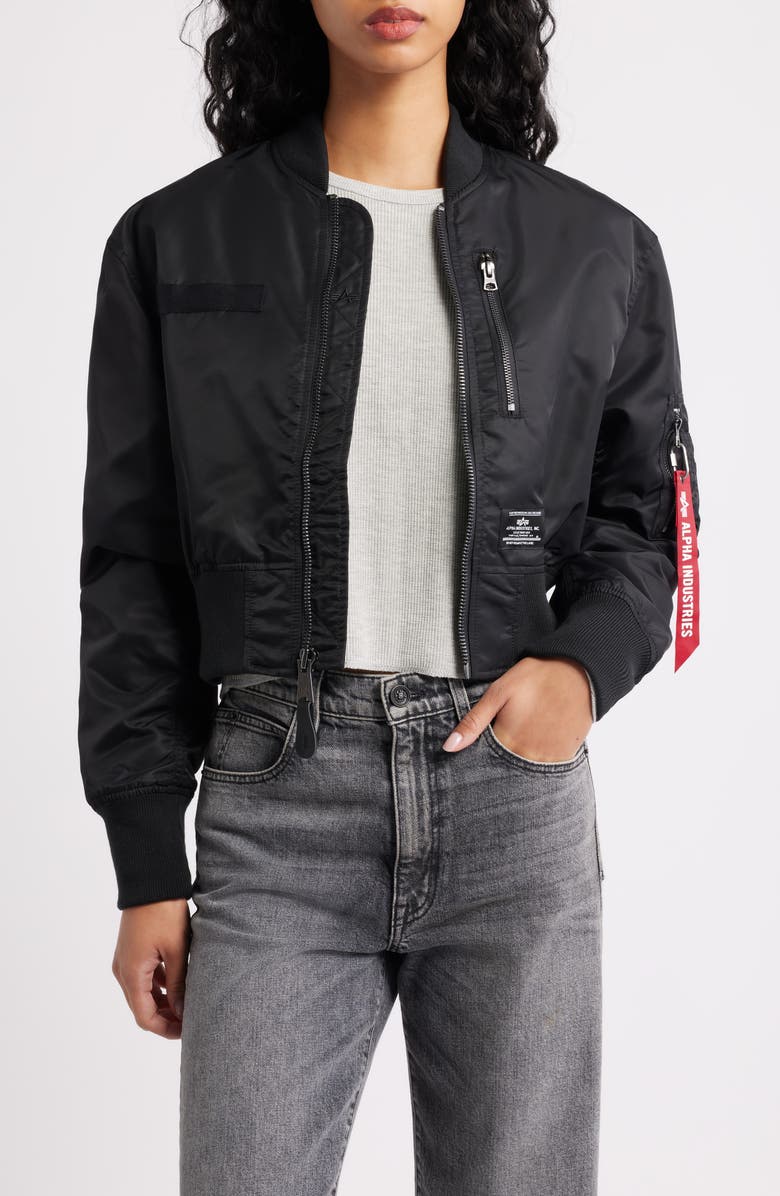 Alpha Industries L-2B Gen Crop Flight Jacket, Main, color,