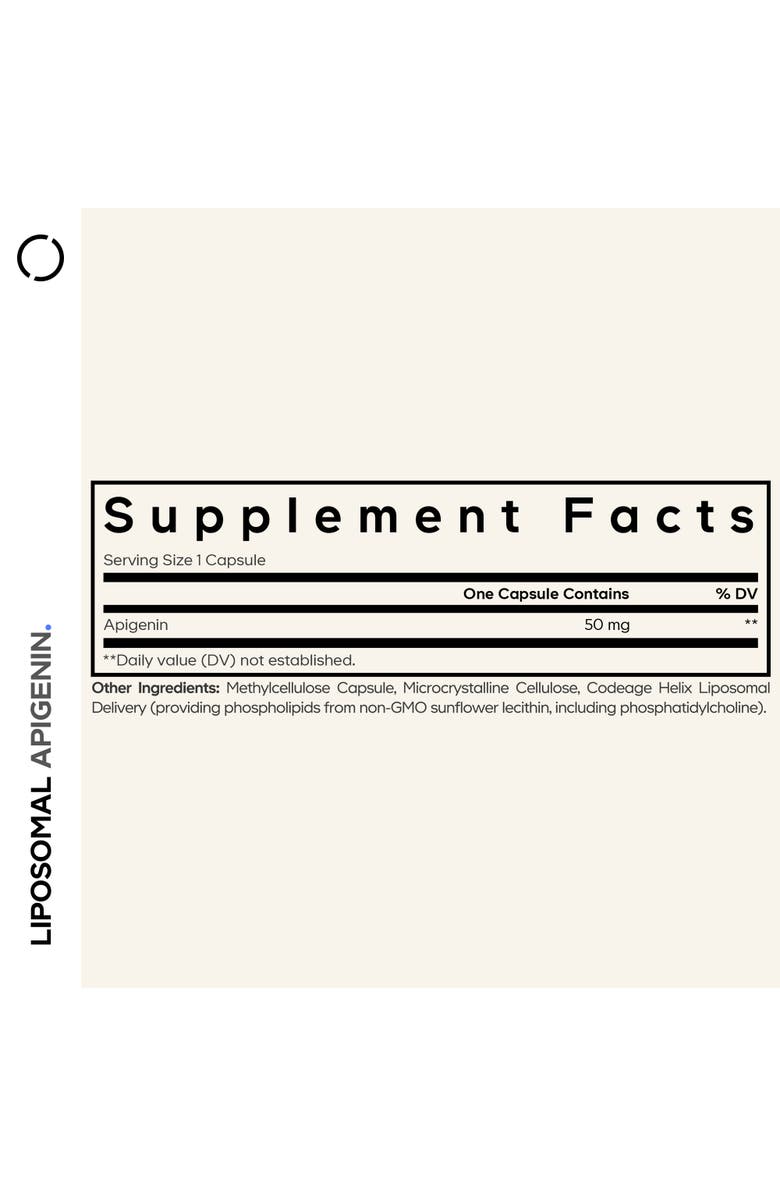 Codeage Liposomal Apigenin Daily Flavonoid Chamomile Supplement, Alternate, color, White