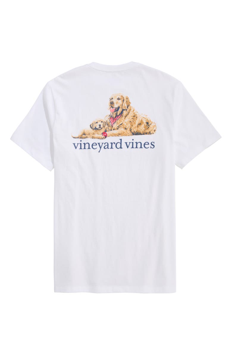 vineyard vines Golden & Pup Pocket Graphic T-Shirt, Alternate, color, White Cap