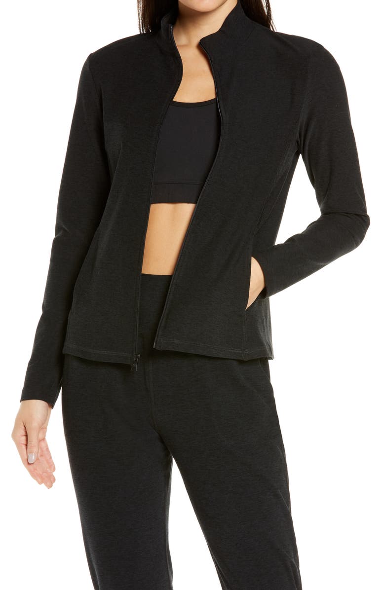 Beyond Yoga On the Go Mock Neck Jacket, Main, color,